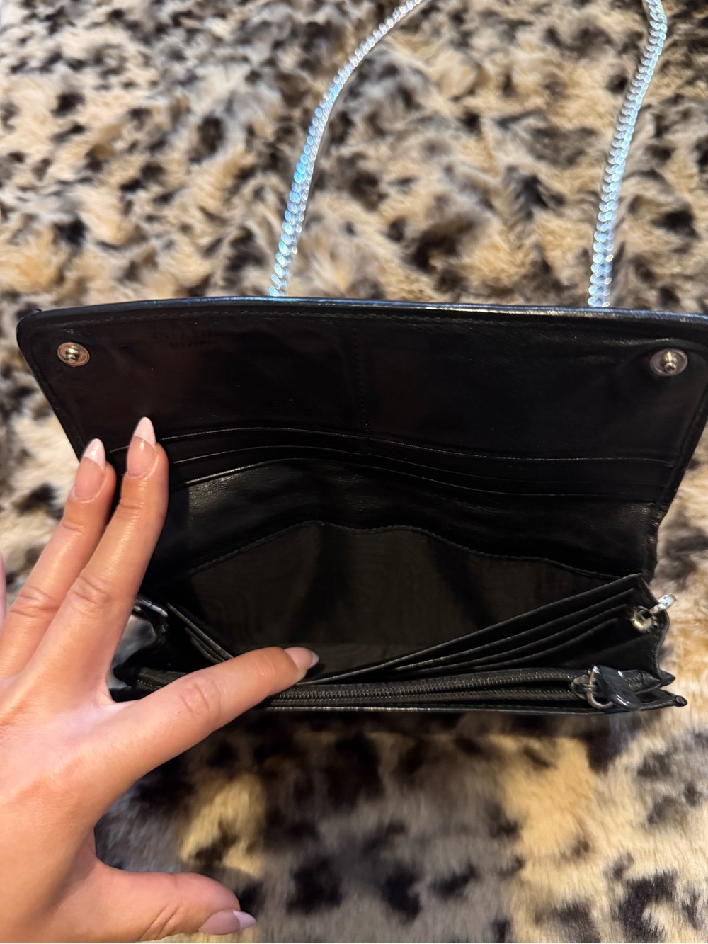 Prada Black Quilted Chain Crossbody Wallet - Picture 9 of 16